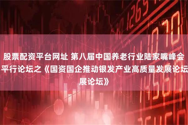 股票配资平台网址 第八届中国养老行业陆家嘴峰会 | 平行论坛之《国资国企推动银发产业高质量发展论坛》